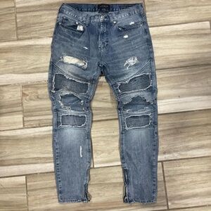 PACSUN Stylish Distressed Blue Jeans
